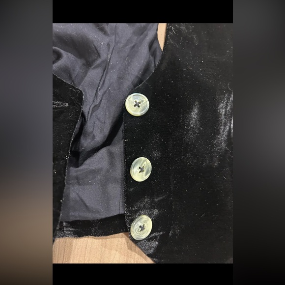 Free People Black Velvet Libby Vest NWOT - Picture 4 of 5